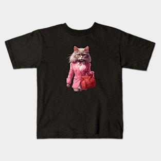 A cat minding his own business Kids T-Shirt